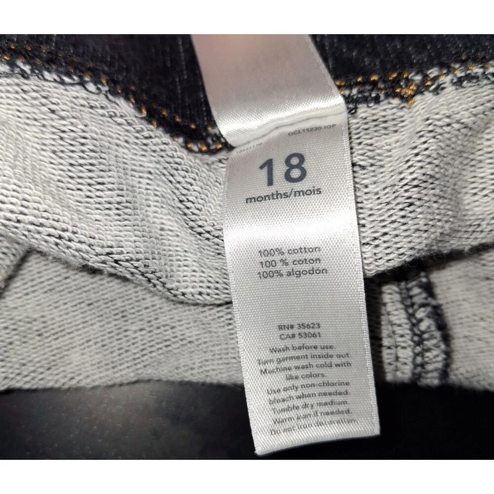 Carter's Boys 18 Months Blue Grey Plaid Hooded Jacket & Pants 2 Piece Outfit
